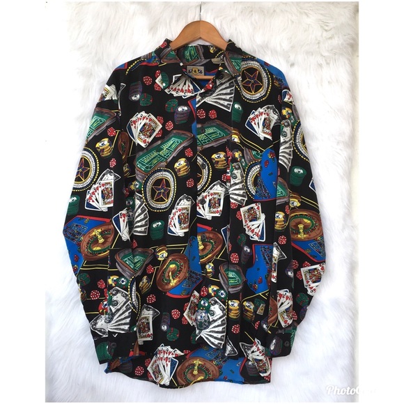 T J Mark Other - Men’s Gambling Shirt Size XL One of a Kind T JMark